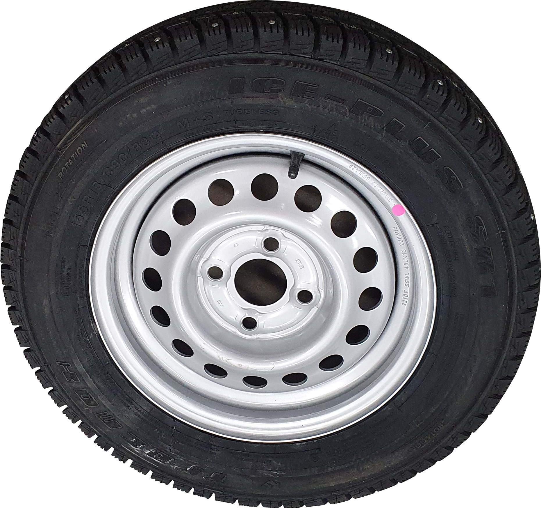 V-hjul 155x13"C8 4B Dubbat 600kg - Bild 1