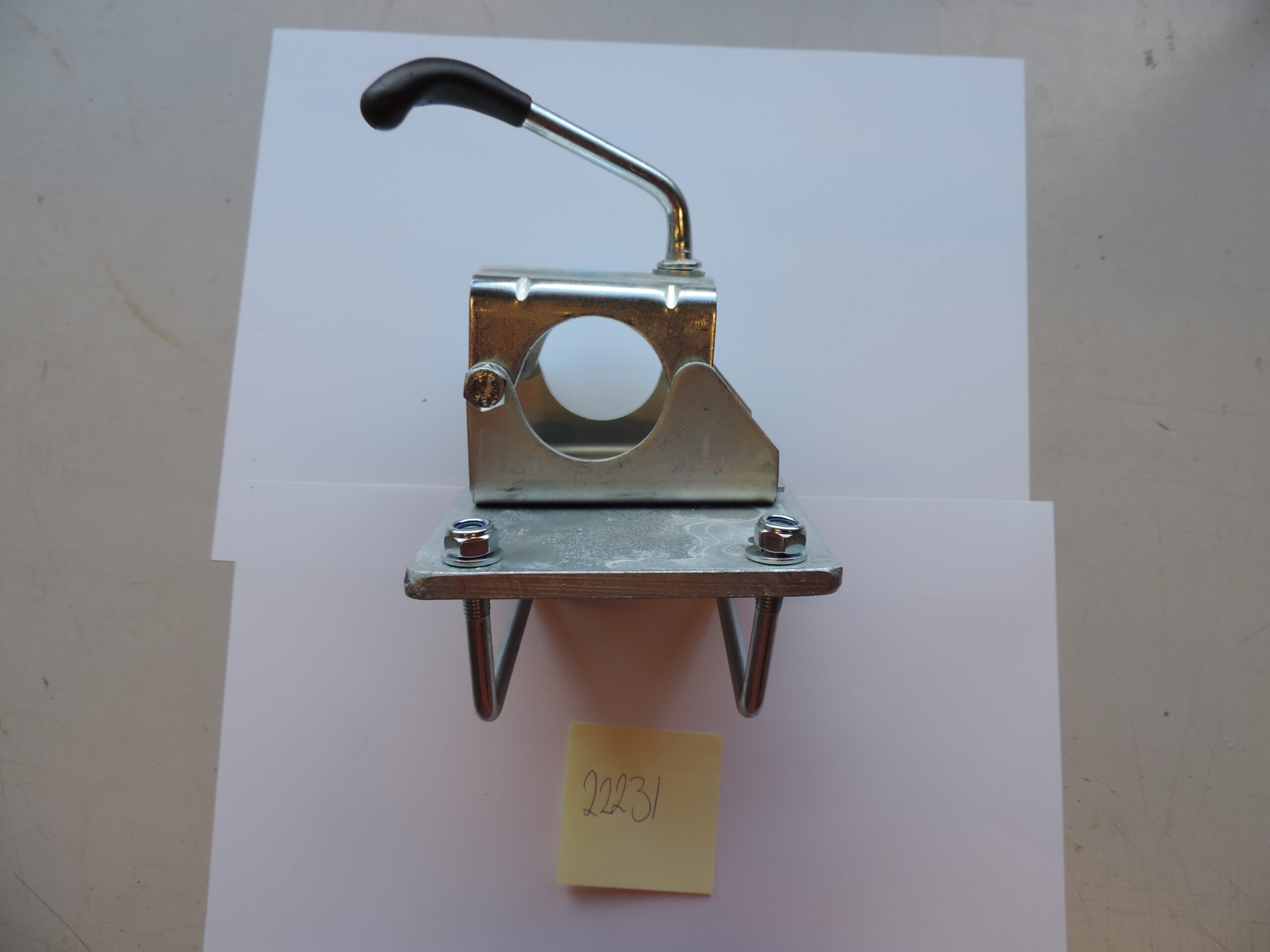 Stödhjulsfäste + klämplatta 60mm  2019-för 80x40 rör - Bild 1