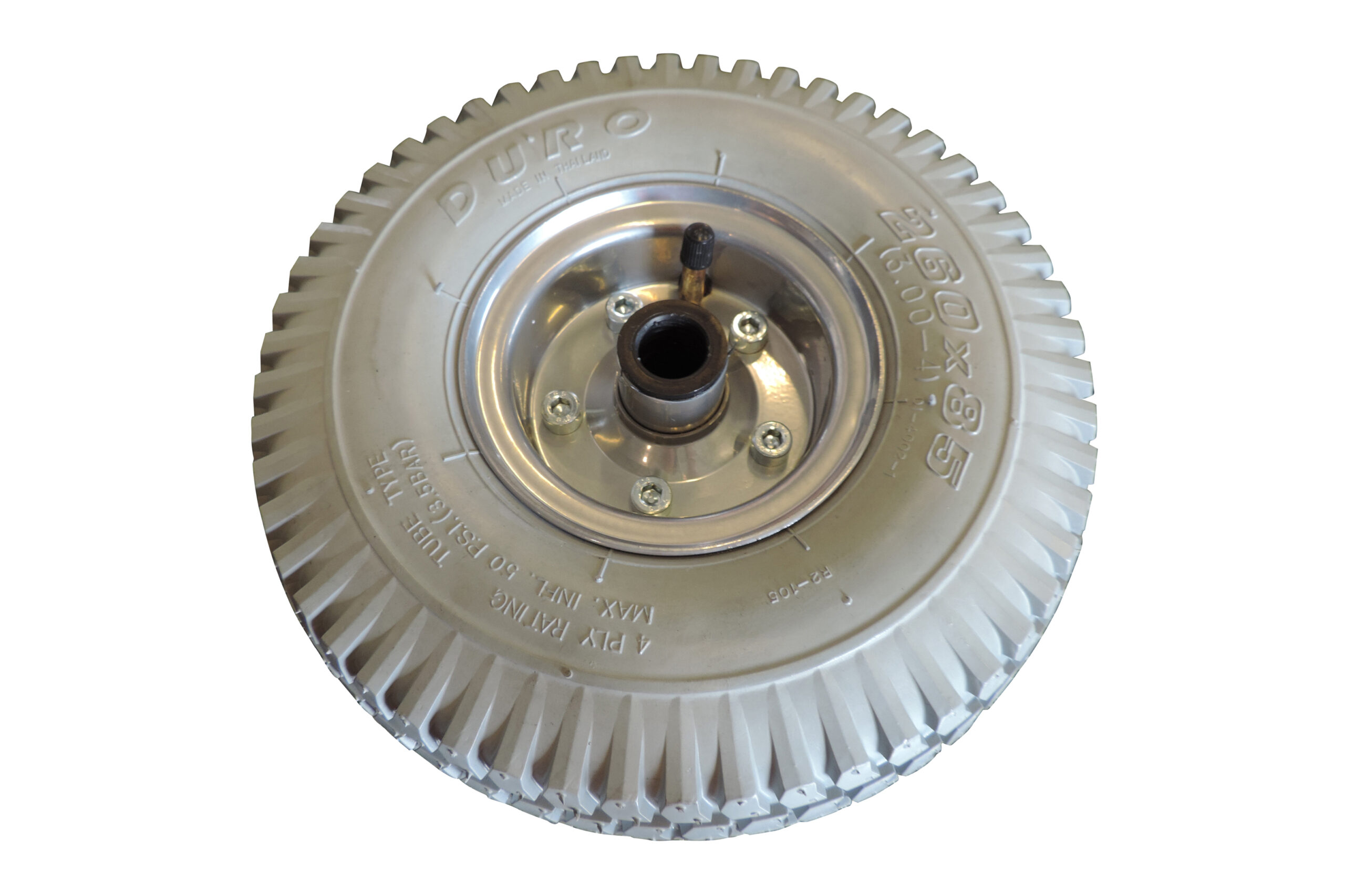 Luftgummihjul 260x85 Grå 4-lag målad fälg - Bild 1