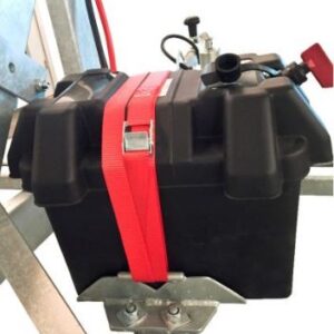 Batteri + plastlåda + säkerhetsbrytare