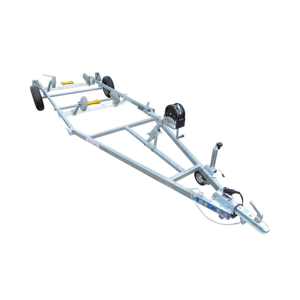 Båtvagn motorbåtar med V-skrov 4,6-6m & 1000kg