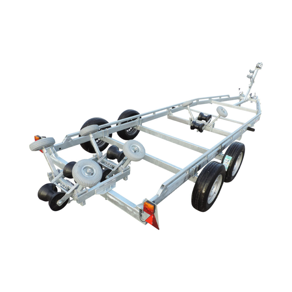Båtvagn motorbåtar med V-format skrov 5,9-7,6m & 3000kg