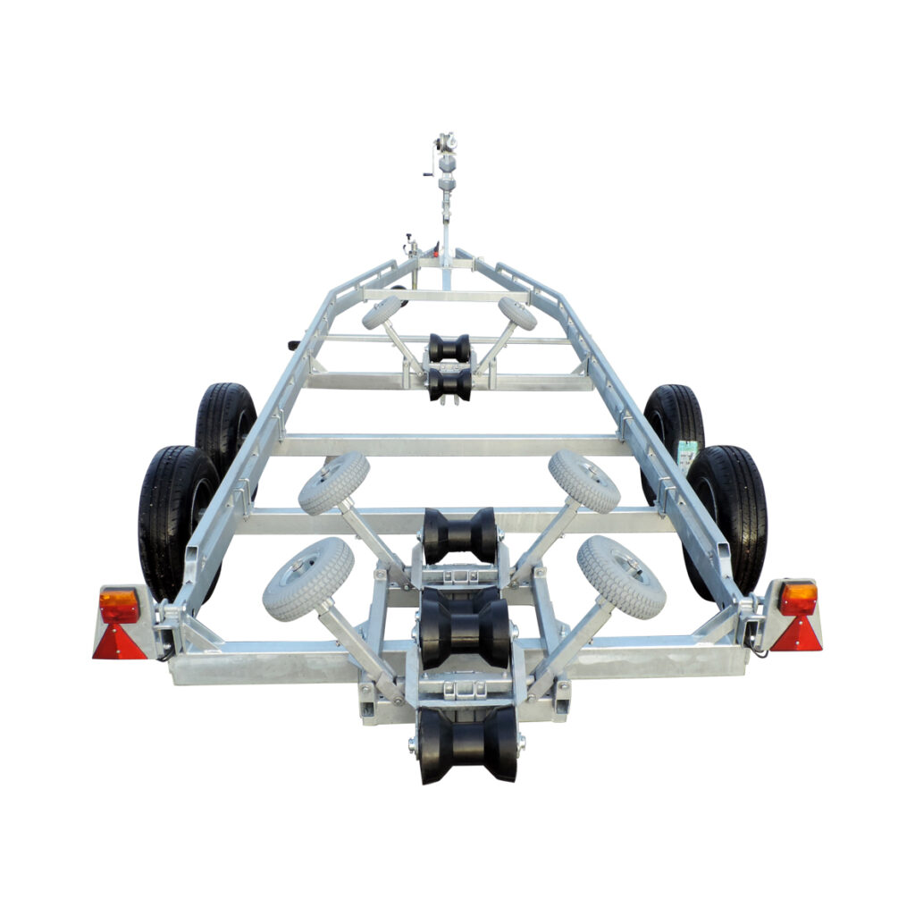 Båtvagn motorbåtar med V-format skrov 5,9-7,6m & 3000kg