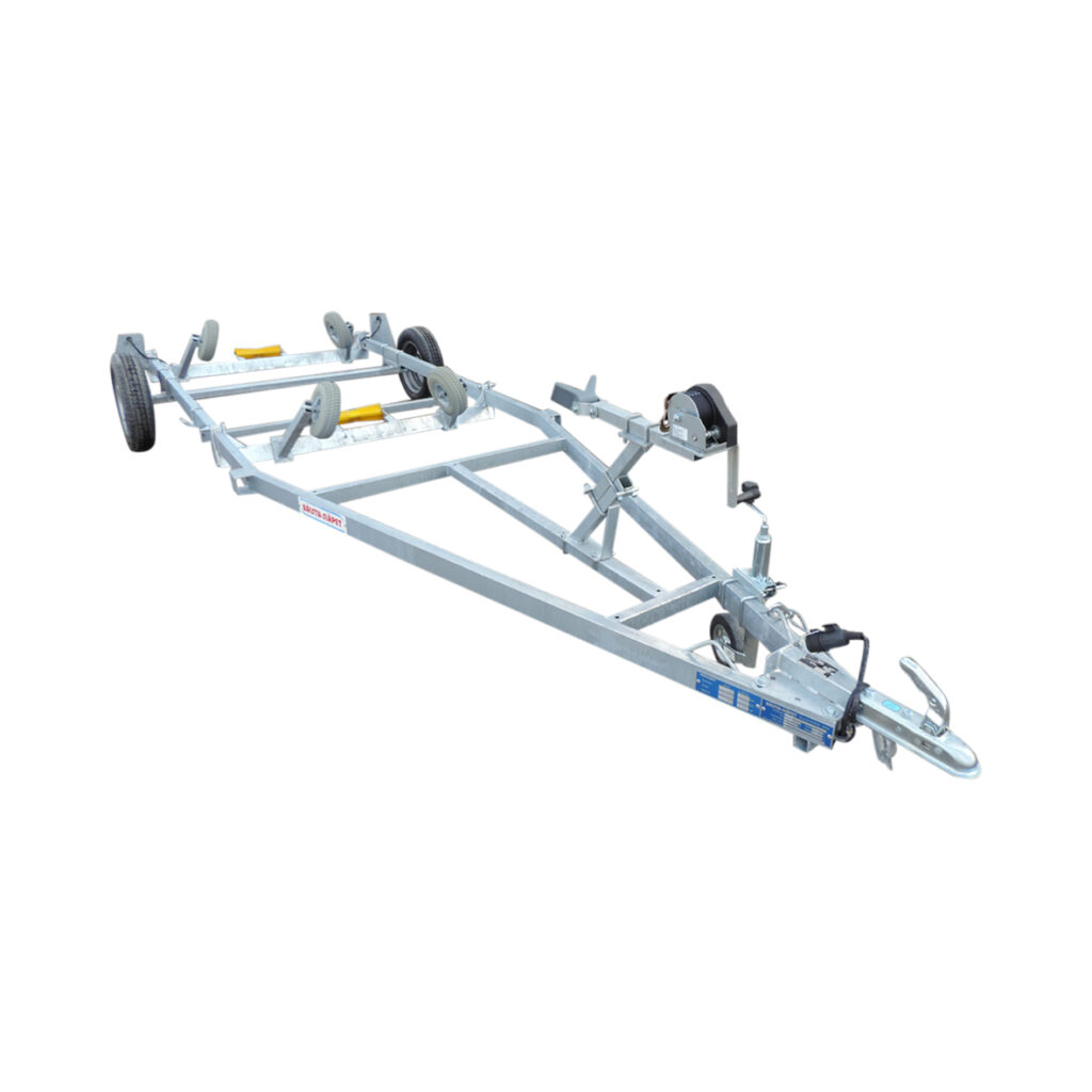 Båtvagn motorbåtar med V-skrov 4-5,3m & 800kg