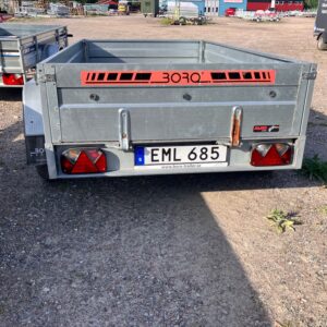 Begagnad o-bromsad flakvagn med 2-hjulaxlar EML685 - Bild 3